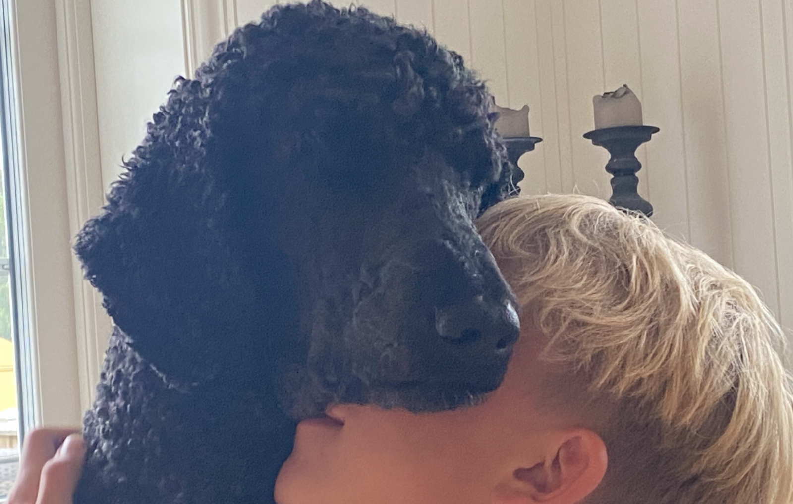 Me and Max, his head resting against mine